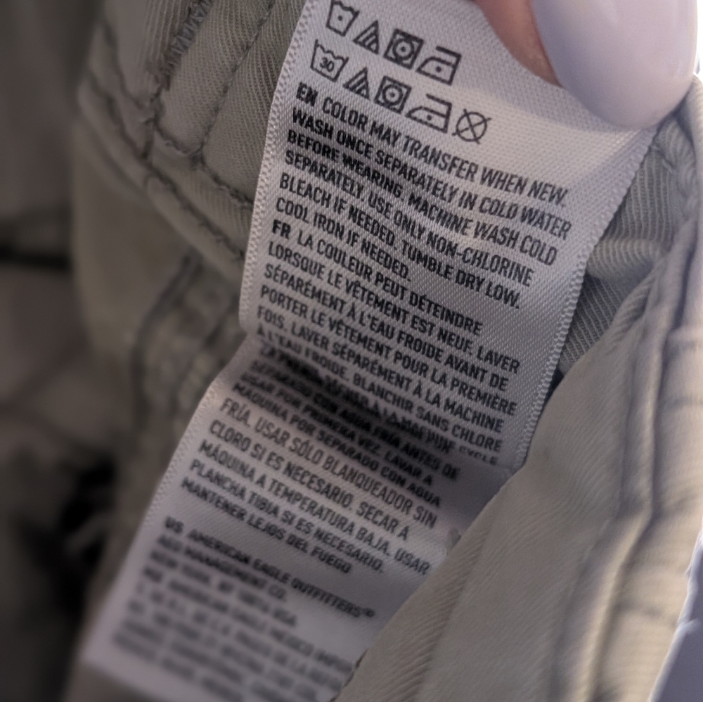 Men's Casual Cargo Shorts - Light Washed Olive SZ-36 - Picture 5 of 7